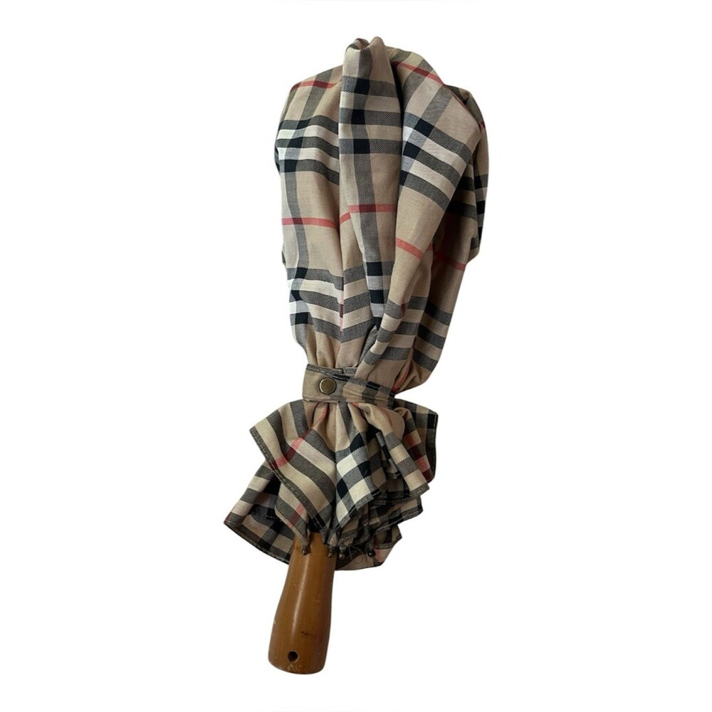 Vintage Burberry Check Folding Umbrella